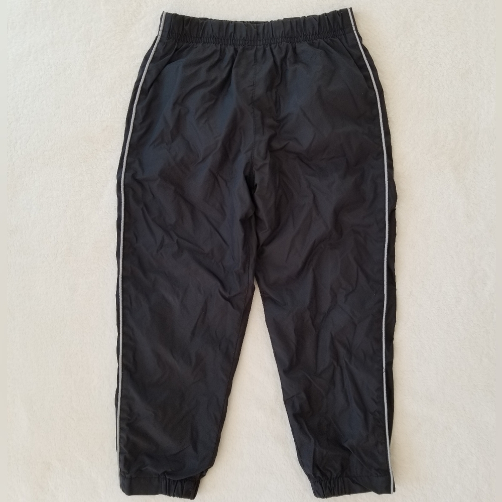 Sears Kids Black Rain Pants with White Stripes